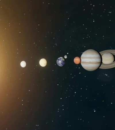 En fila aparente frente al sol