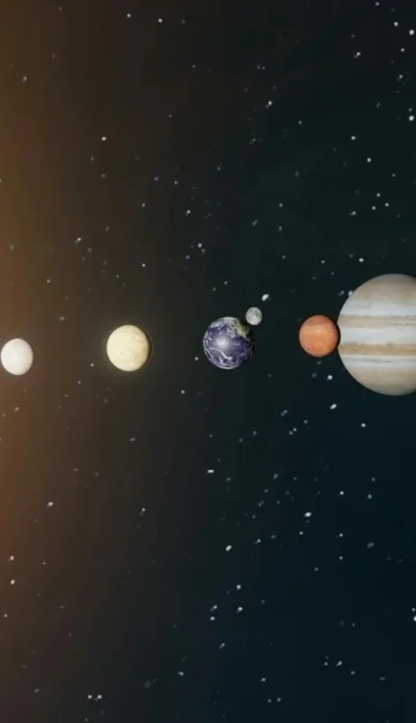 En fila aparente frente al sol