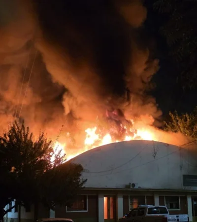 Incendio en el Ministerio de Seguridad