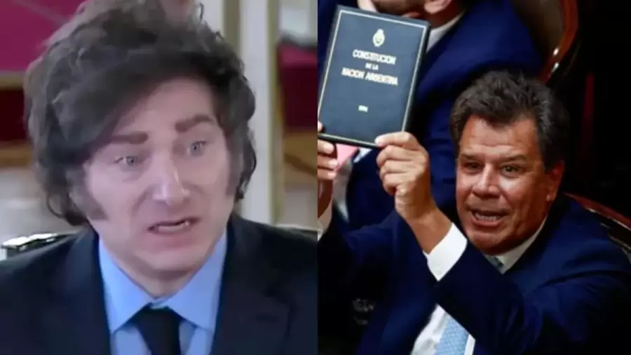 "El diputado Manes increpó al presidente durante el discurso. Milei le contestó y tuvo algunos intercambios con gente de los balcones" (H. Casado)