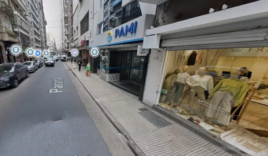 Paraná 468, en CABA. El edificio que el PAMI decidió no ocupar.