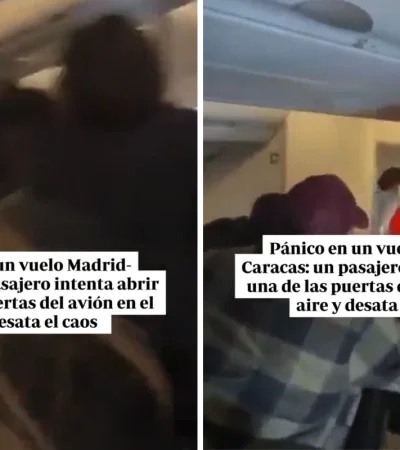 El hombre debió ser contenido por otros pasajeros y parte de la tripulación.