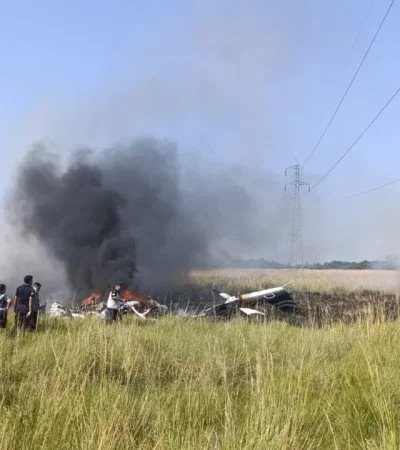 Se estrelló un helicóptero en Corrientes.