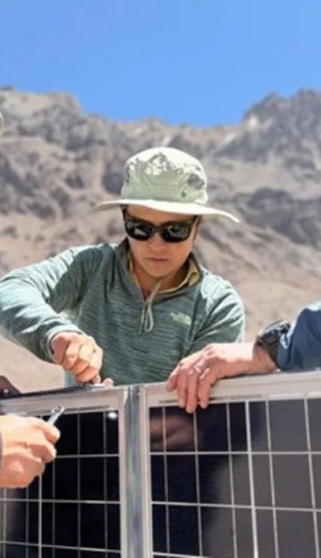 Estación meteorológica en el Aconcagua