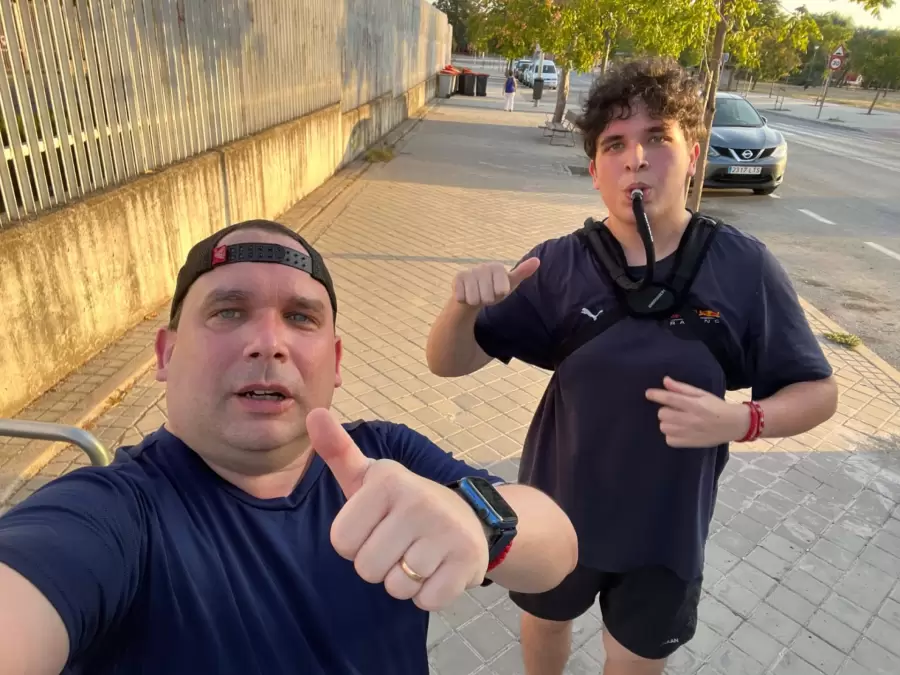 Agustín Torlaschi y su papá, Jorge. Gentileza: familia Torlaschi