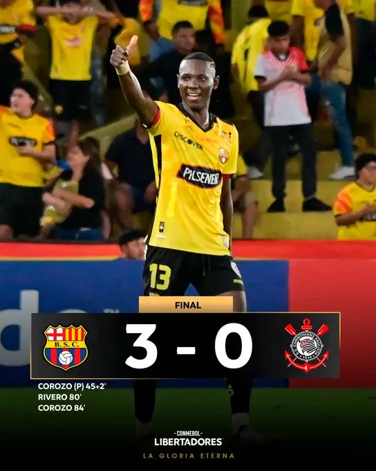 Victoria de Barcelona de Ecuador en Copa Libertadores.