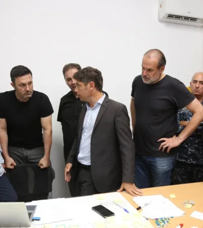 Patricia Bullrich, Luis Petri Axel Kicillof junto a Fernando Susbielles en Bahía Blanca