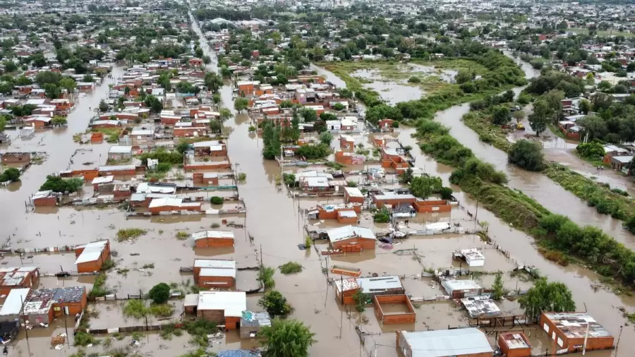 El temporal dejó a Bahía Blanca totalmente inundada. (Foto: web)