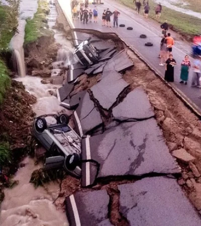 Foto de Archivo del temporal que azotó Bahía Blanca/