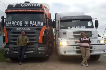 Marcos Di Palma puso su camión y viajará a Bahía Blanca para llevar parte de la colecta