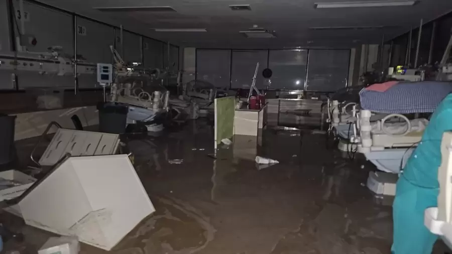 Hospital de Bahia Blanca inundado