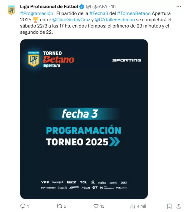 La resolución de la Liga Profesional