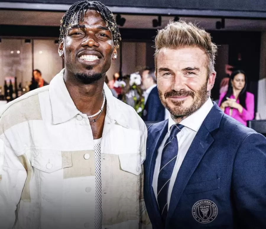 Pogba y la foto con Beckham que inició los rumores.
