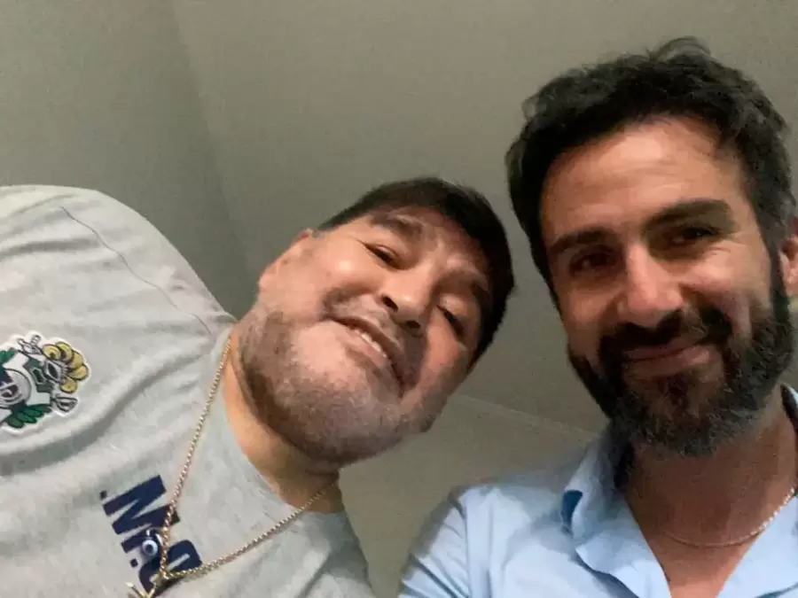 Leopoldo Luque con Maradona