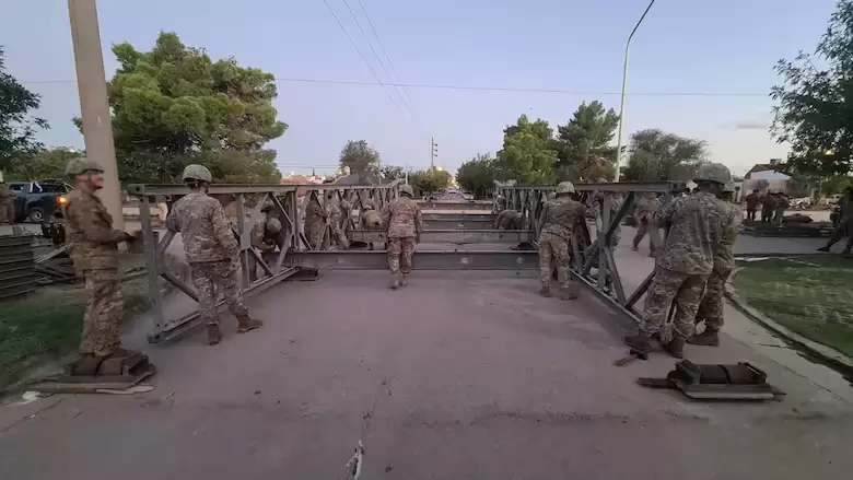 Montaje del puente canal Maldonado