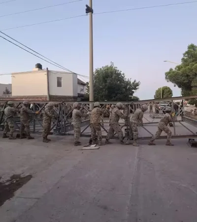 Montaje del puente canal Maldonado