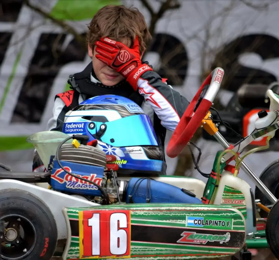 Franco Colapinto en su época de karting