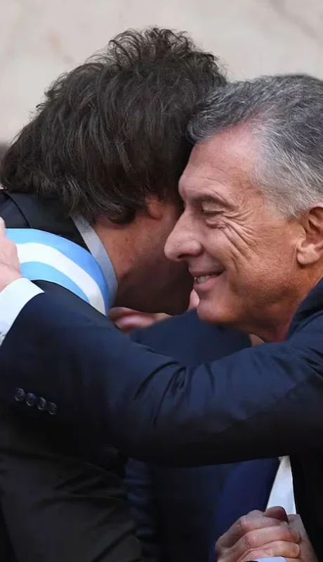 Mauricio Macri en la asunción presidencial de Javier Milei.