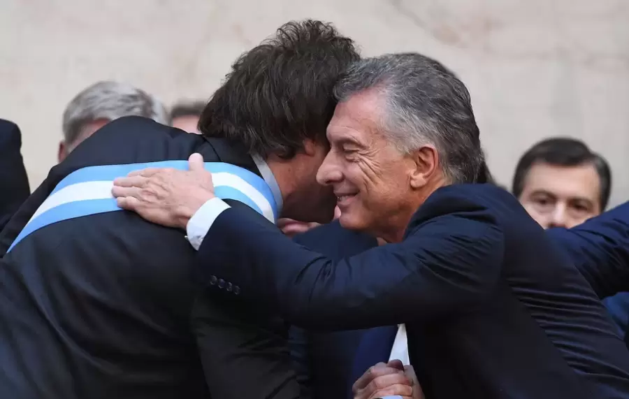 Mauricio Macri en la asunción presidencial de Javier Milei.