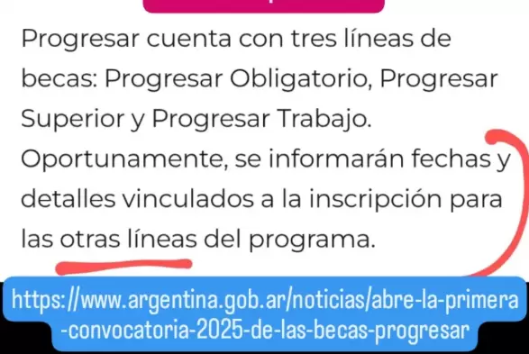 La aclaración se dio en el anuncio oficial de las inscripciones y los cambios en Progresar