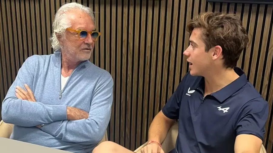 Flavio Briatore y el piloto argentino Franco Colapinto. (Foto: Instagram)