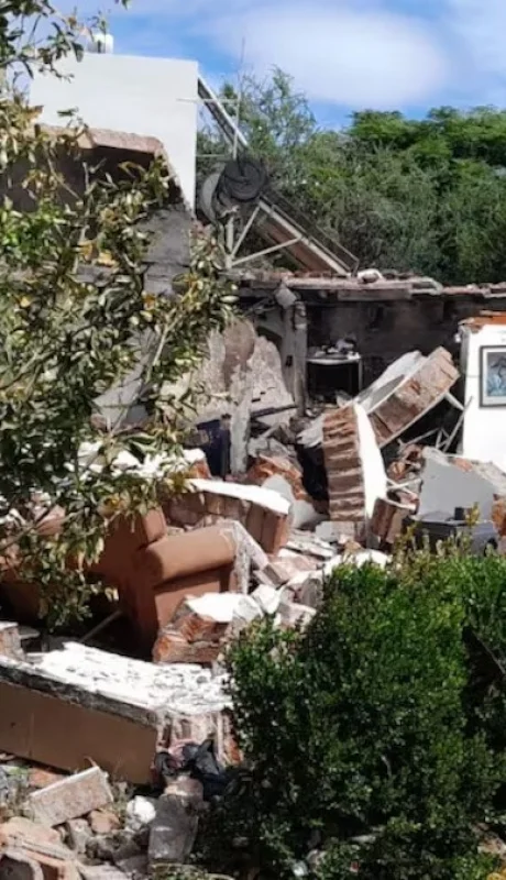 La vivienda quedó completamente destruida.