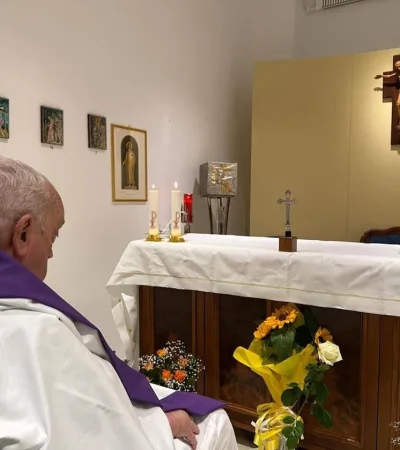 La imagen de Francisco, difundida este último fin de semana.