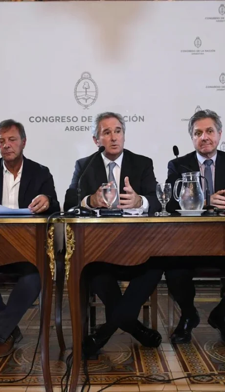 Reunión de la Comisión Bicameral Permanente de Trámite Legislativo -Ley 26.122- en el Salón Azul del Senado de la Nación.