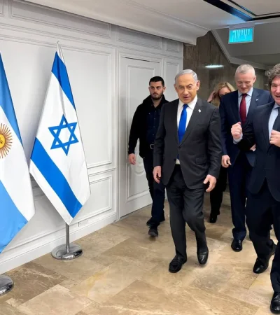 Benjamín Netanyahu y Javier Milei.