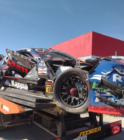 Así quedó el auto de Mazzacane.