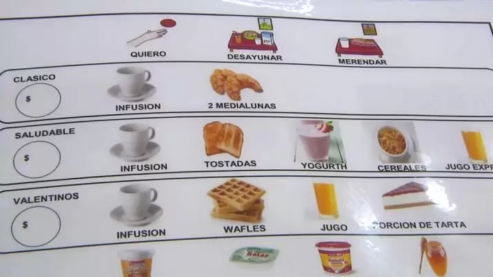 No solo discapacidades: la propuesta de Gisela Valdez implica también menúes que puedan utilizarse por turistas que no conocen el idioma castellano.