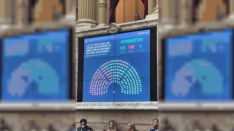 Votación a favor de la media sanción que obtuvo el DNU de Milei.
