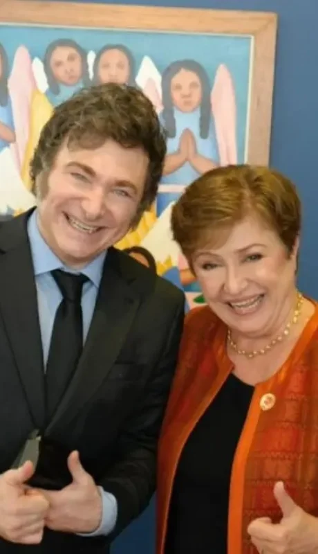 Milei y Kristalina Georgieva.