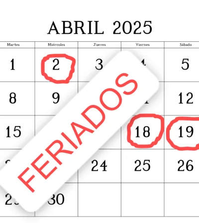 Feriados de abril de 2025.