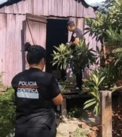 El crimen fue cometido en esta vivienda de Misiones. (Foto: gentileza Misiones On Line)