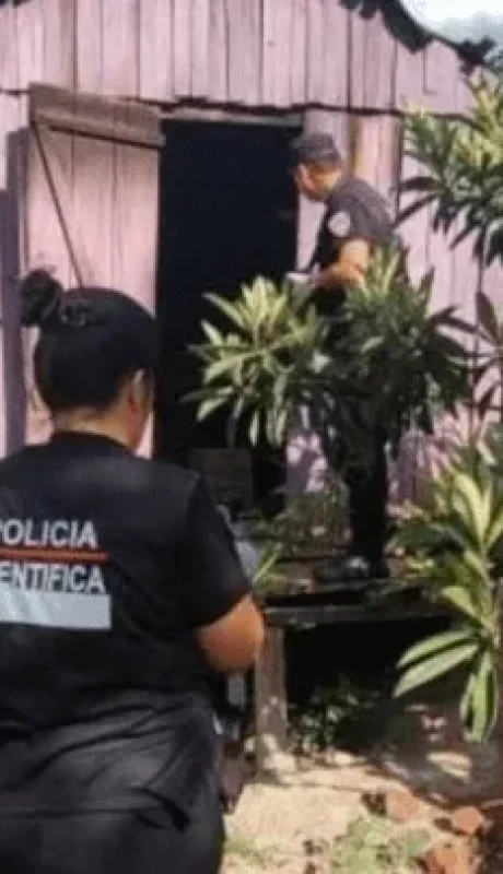 El crimen fue cometido en esta vivienda de Misiones. (Foto: gentileza Misiones On Line)