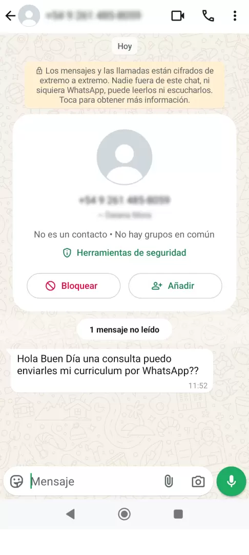 El mensaje que te puede llegar y del que hay que desconfiar fuertemente.