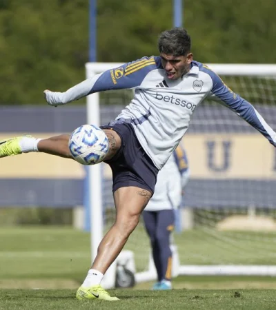 Carlos Palacios en la práctica del martes.