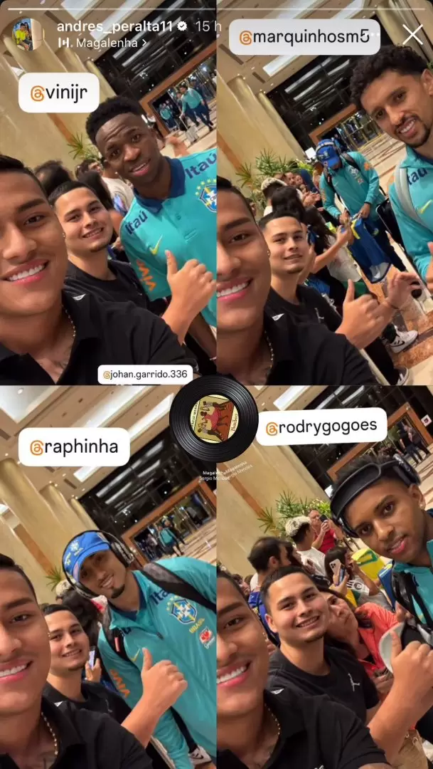 Peralta estuvo "recibiendo" al plantel de Brasil.