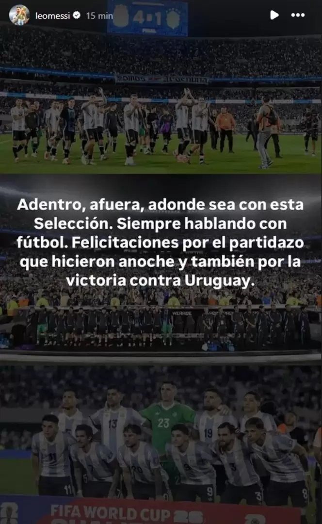 Lionel Messi salió a bancar a la Seleccións tras el triunfo ante Brasil/