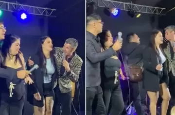 El cantante de Los Charros recibió una tremenda piña en pleno show