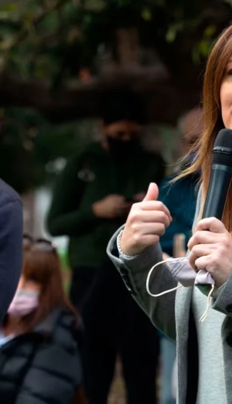 Tiempos mejores: Vidal junto a Rodríguez Larreta en un acto de campaña en 2021 (Foto: Télam).
