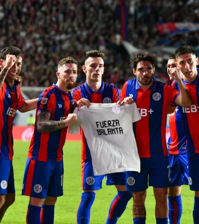 El apoyo del plantel de San Lorenzo a Balanta