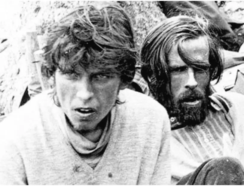 Alvaro Mangino en 1972 junto a Fernando Parrado