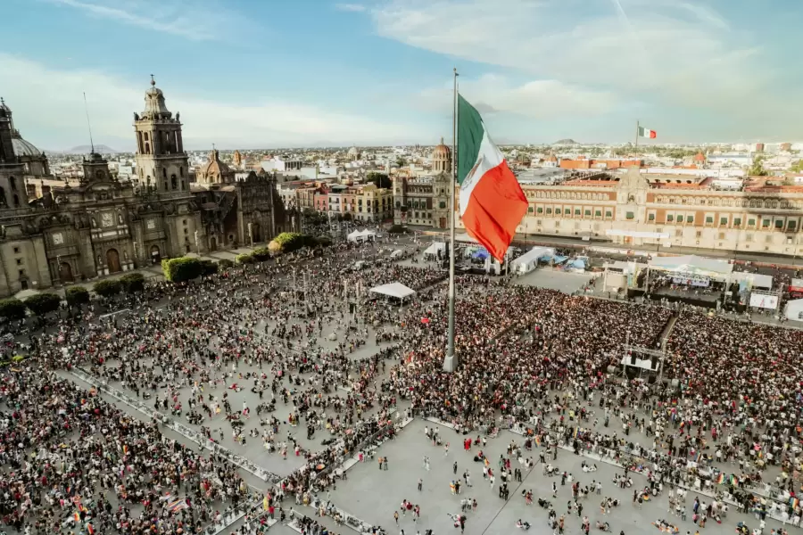 El Zócalo de México.