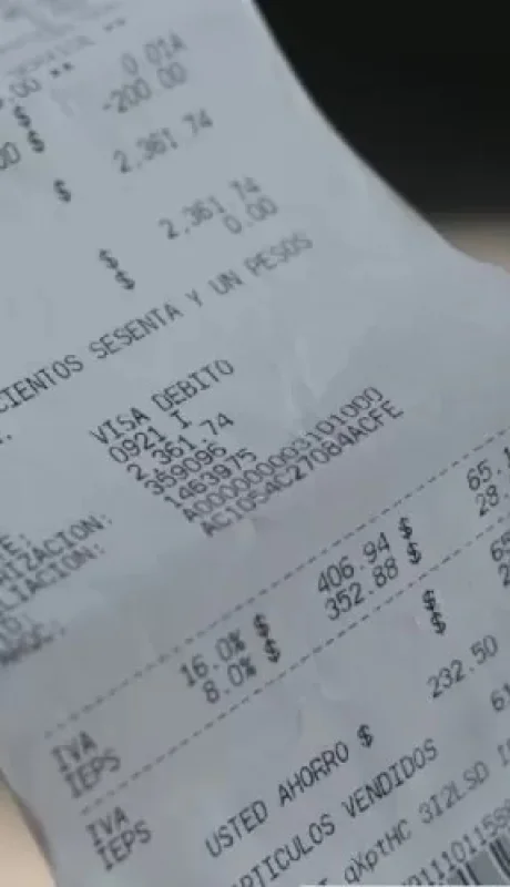 Desglose en los tickets.