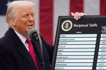 Trump mostró el cuadro de arancelamiento a las principales economías