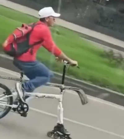 Los usuarios elogiaron la creatividad del ciclista.