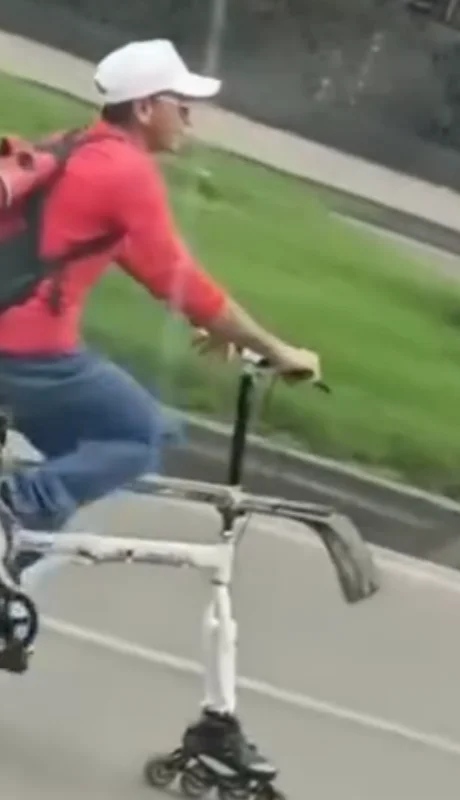 Los usuarios elogiaron la creatividad del ciclista.