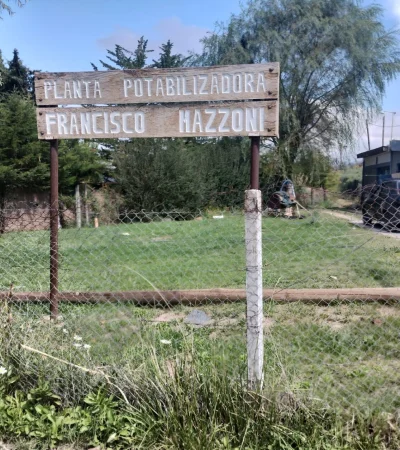 Planta potabilizadora Francisco Mazzoni, ubicada Las Carditas, Potrerillos. Fuente: Irrigación